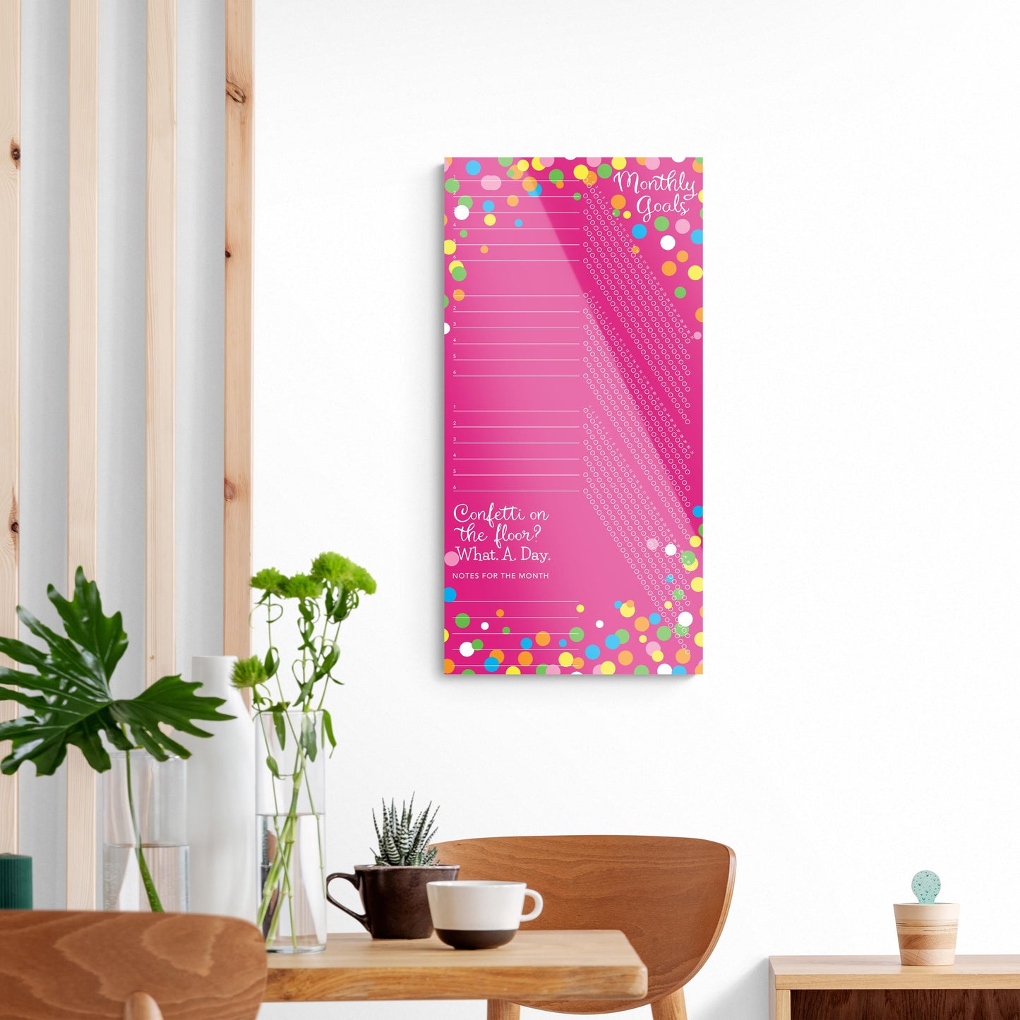 Pink Confetti Habit Tracker | 18x36