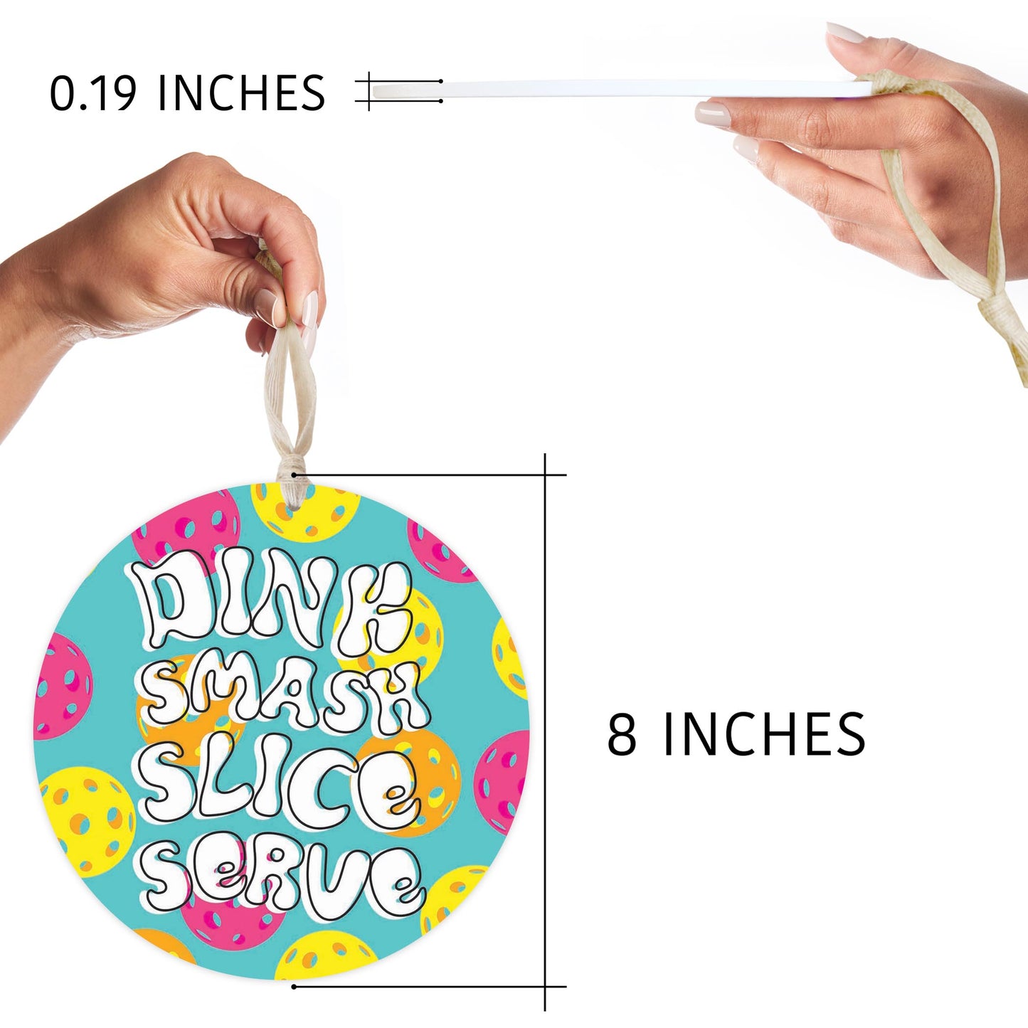 Neon Pickleball Dinnk Smash Slice Serve | 8x8
