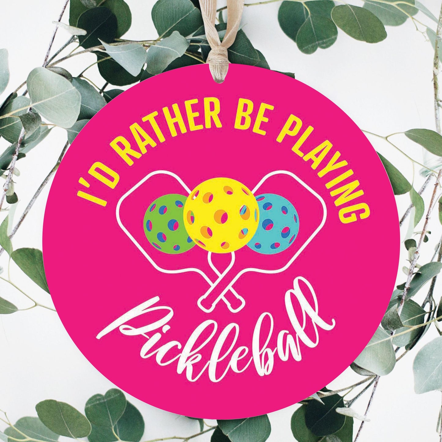 Neon Pickleball I'd Rather Be Playing Pickleball | 8x8