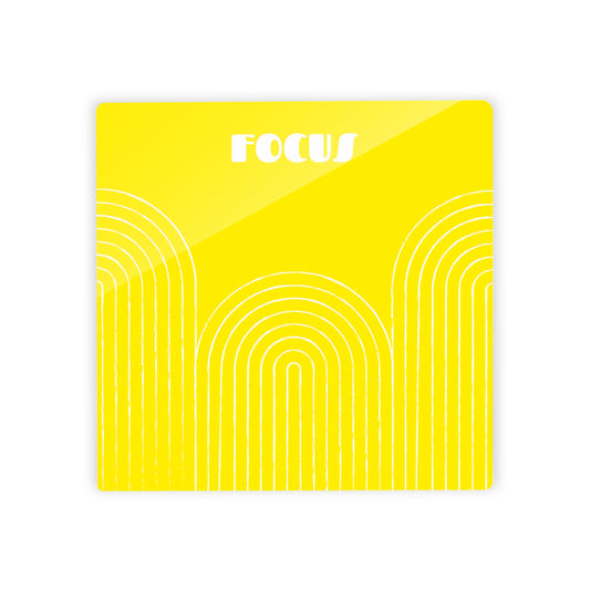 Neon Notes Modern Pattern on Yellow | 4x4