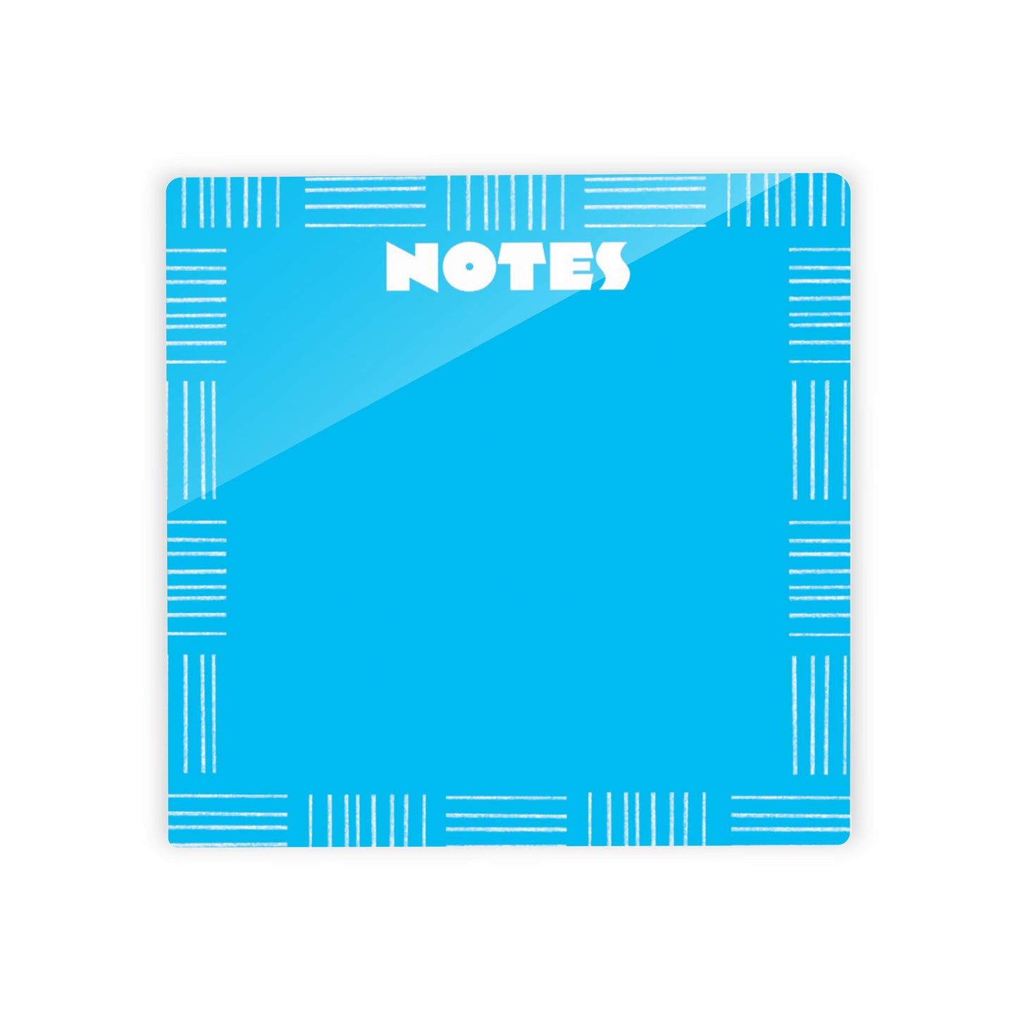 Neon Notes Hatch Pattern on Blue | 4x4