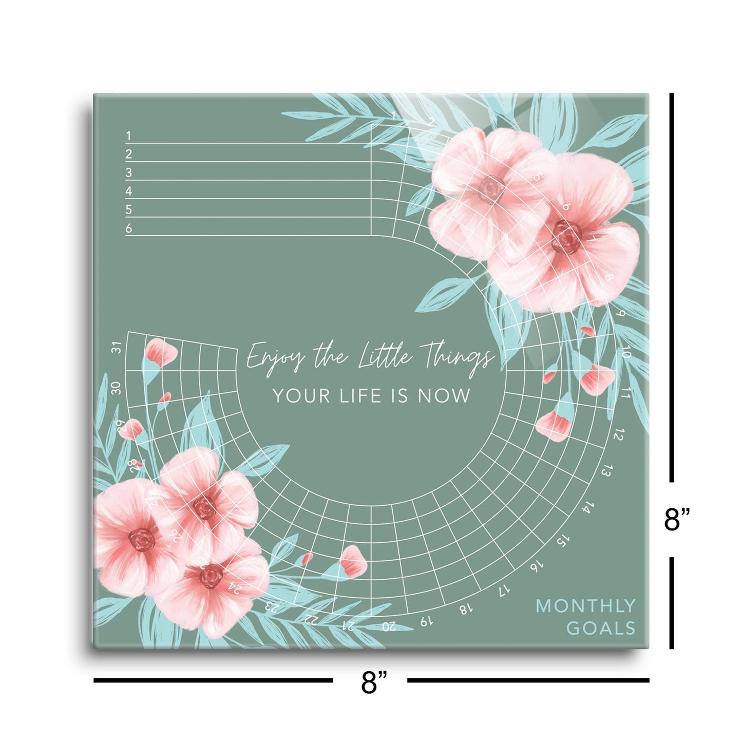 Floral Habit Tracker Enjoy the Little Things | 8x8