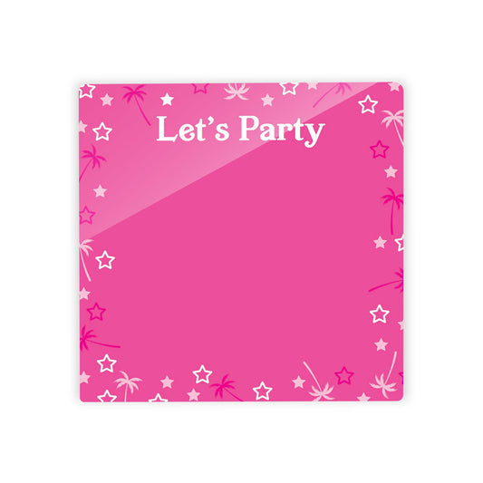 Pink Dream Stars and Palm Trees Letâ€™s Party | 4x4