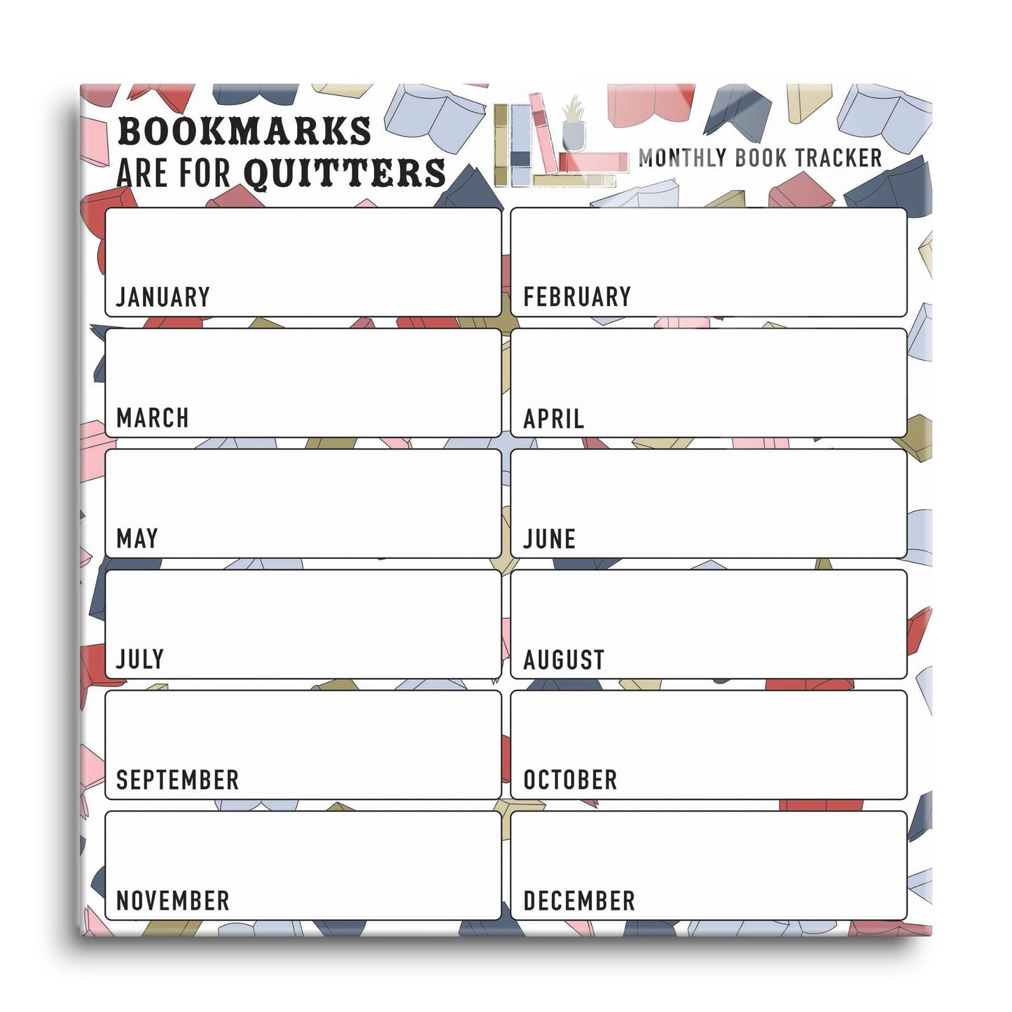 Yearly Book Tracker Bookmarks are for Quitters | 12x12