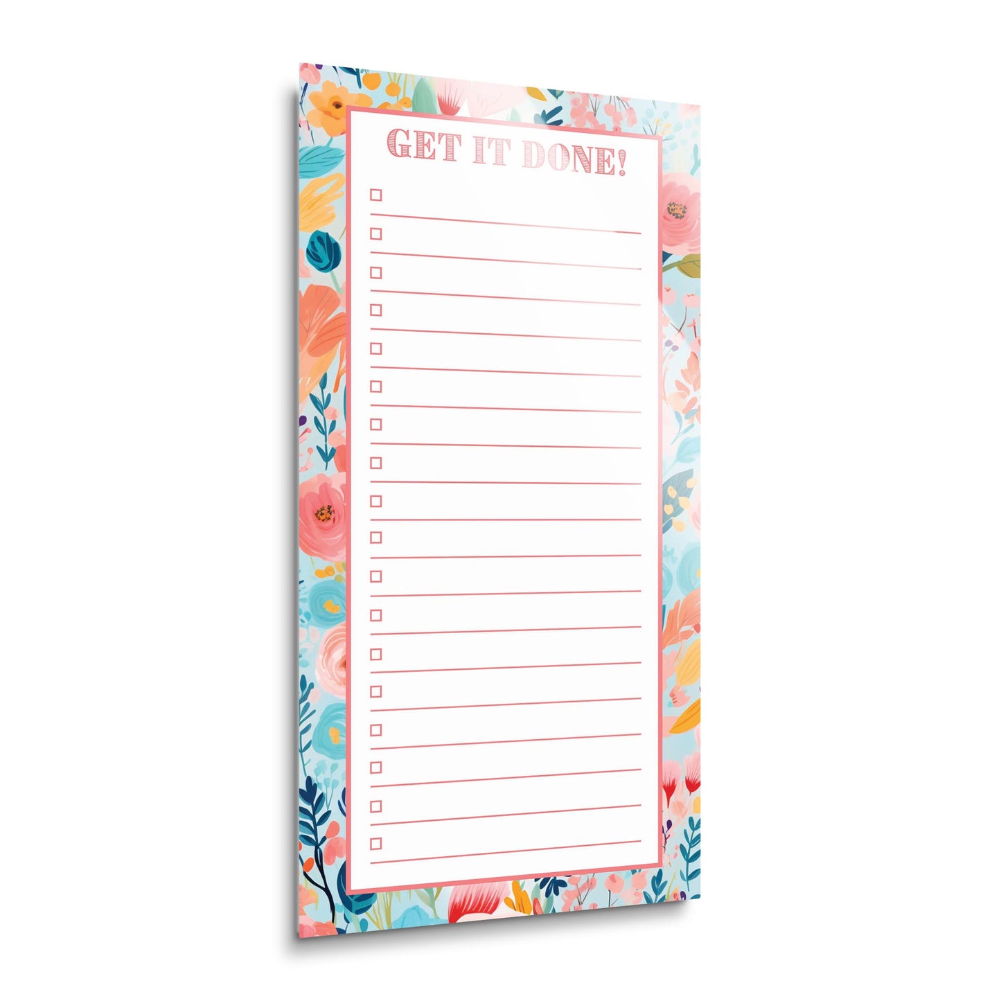 Spring Tracker Floral To Do List Get It Done! | 12x24
